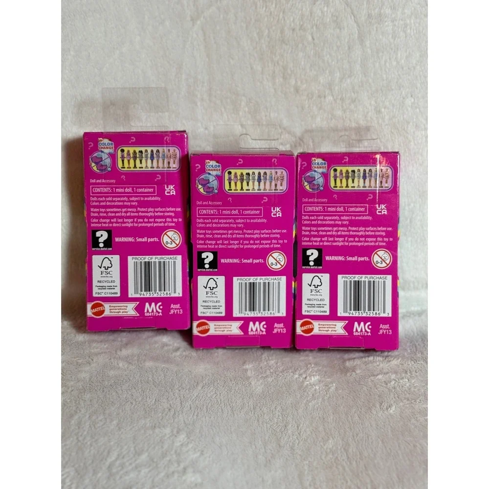 Barbie BarbieLand Mini Doll Blind Box Compact Series 3 Lot of 3. New - Mattel